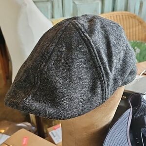 Hattitude Brand Wool Tweed 6 Panel Ivy Driver Messenger Hat Flat Cap -large
